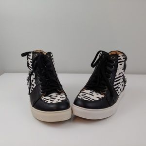Mens 5 Top Shop High Top‎ tennis shoe spiked back